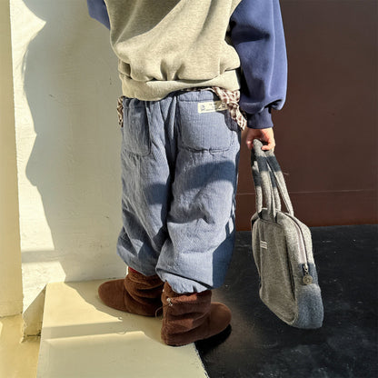 ストライプパンツ 裏ボア ジョガー スウェット カジュアル ボトムス【mh0011605】