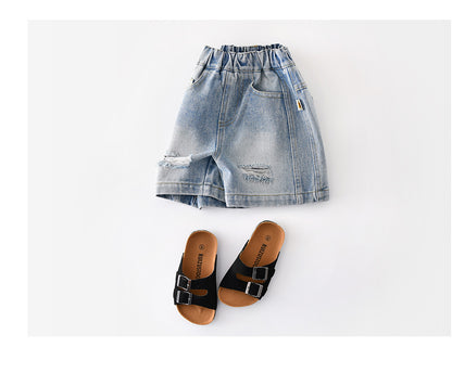 Vintage Distressed Denim Shorts [mh0012853]