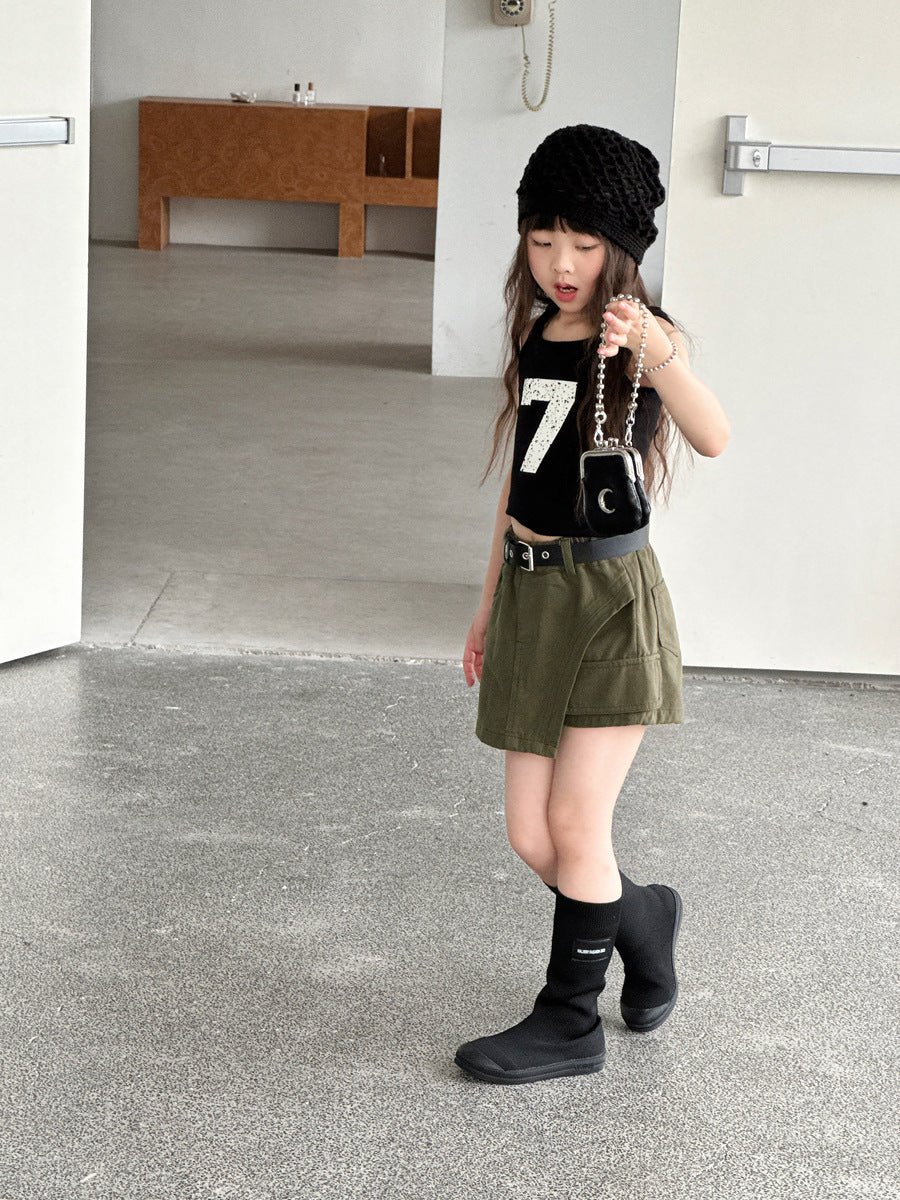 Graphic Print Cami クロップド キャミソール【mh0013065】