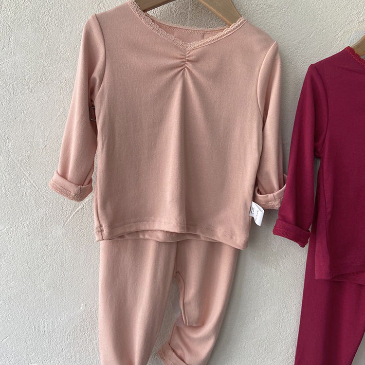 Lace Collar Loungewear Set レース襟 ルームウェア セットアップ【mh0012691】