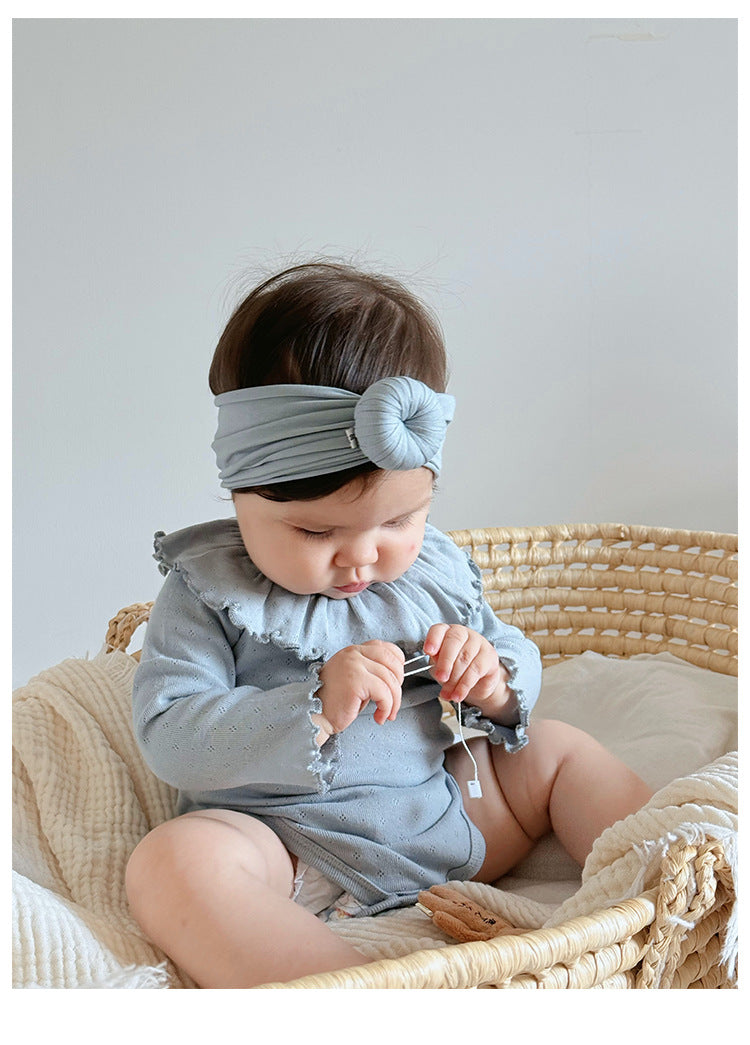 Ruffle Collar Bodysuit フリルカラー 長袖ロンパース【mh0013031】