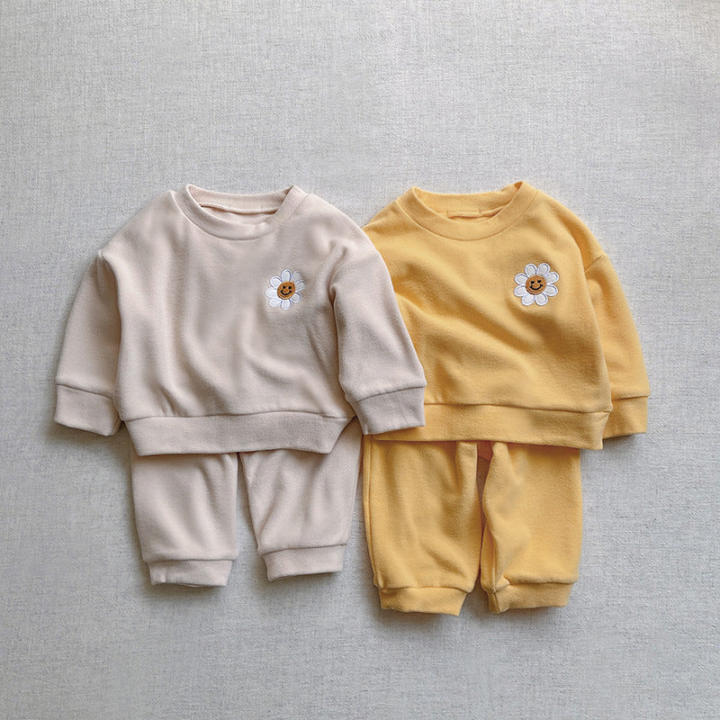 Flower Patch Fleece Sweatshirt Set