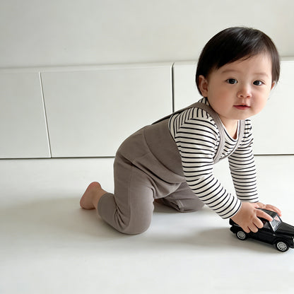 Strap High Waist Baby Jumpsuit ベビー サロペット ロンパース【mh0012497】