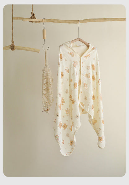 Printed Cotton Gauze Hooded Towel ポンチョ プールタオル【mh0012597】