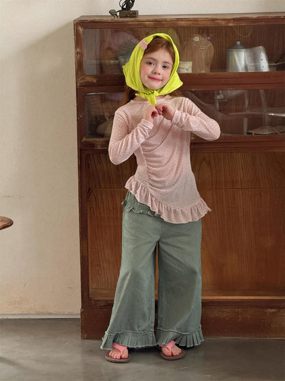 Casual Denim Wide Leg Pants デニム ワイドパンツ【mh0012221】