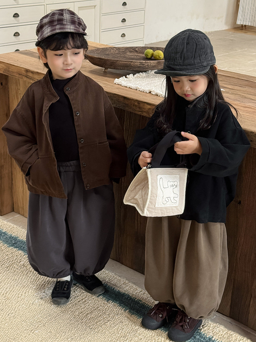 Kids' Pleated Sweat Balloon Long Pants [mh0014784]