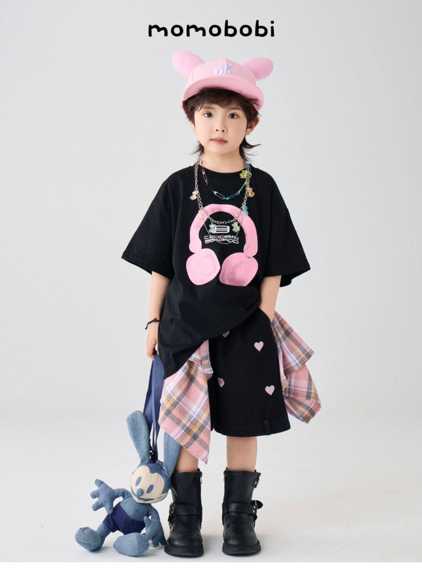 Gummy Bear Multi-Chain Accessory 安全ピン ベア 3連チェーン ネックレス【mh0013009】