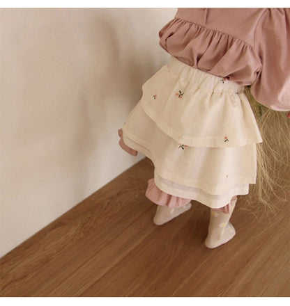 Ruffle Collar Layered Princess Dress フリル 長袖ワンピース【mh0012629】