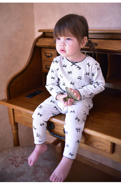 長袖パジャマセット リボン/ハートプリント【mh0011720】