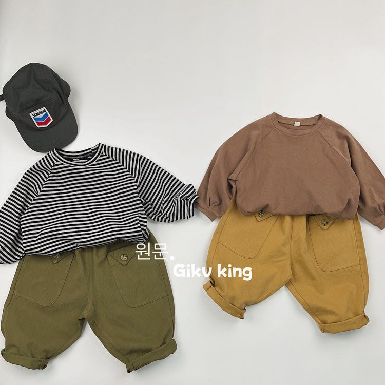 キッズ フラップポケット ルーズ ロングパンツ【mh0014599】