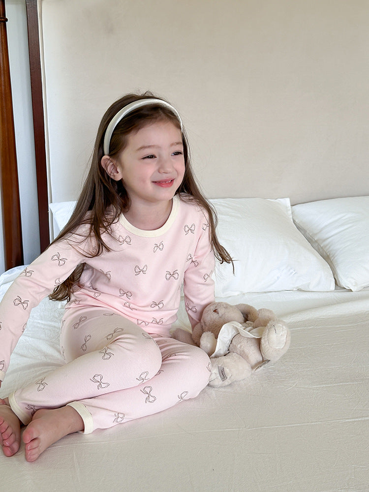 Long Sleeve Printed Pajama Set 長袖 プリント パジャマ セット【mh0012244】