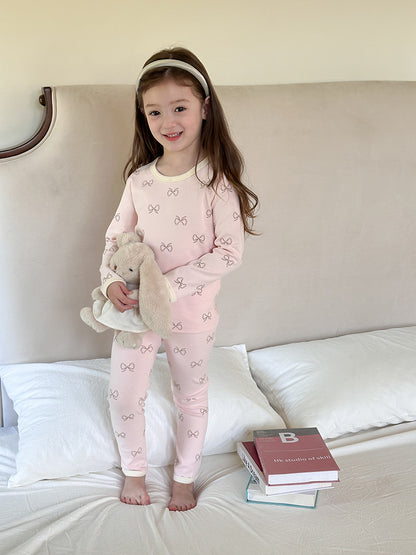 Long Sleeve Printed Pajama Set 長袖 プリント パジャマ セット【mh0012244】