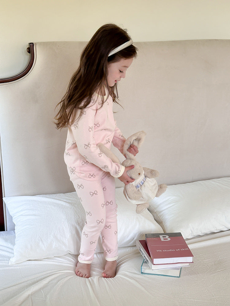 Long Sleeve Printed Pajama Set 長袖 プリント パジャマ セット【mh0012244】