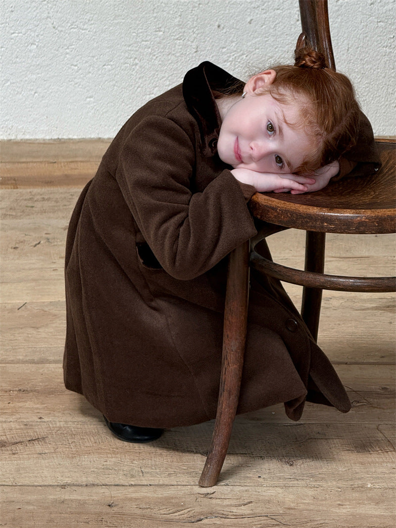 Aラインコート 襟付き ミディ丈 中綿 アウター【mh0011625】