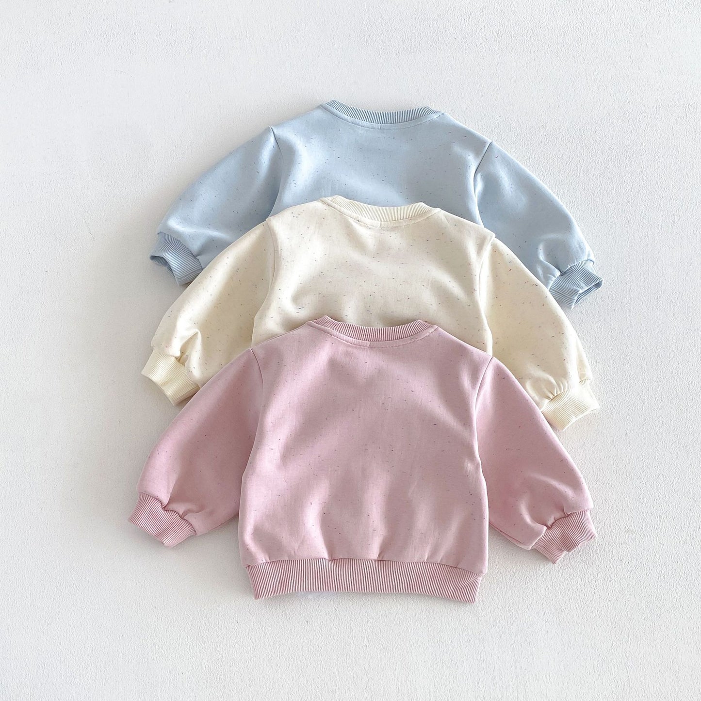 キッズ フルーツ ポケット パッチ 長袖スウェット ボーダー ロングパンツ【mh0014039】