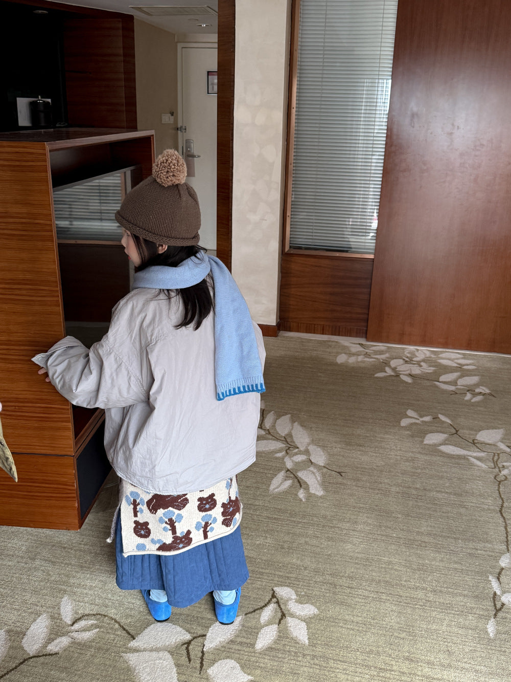 ブルゾンジャケット キッズ 中綿 厚手 ラペル ショート丈 カジュアル アウター【mh0011661】