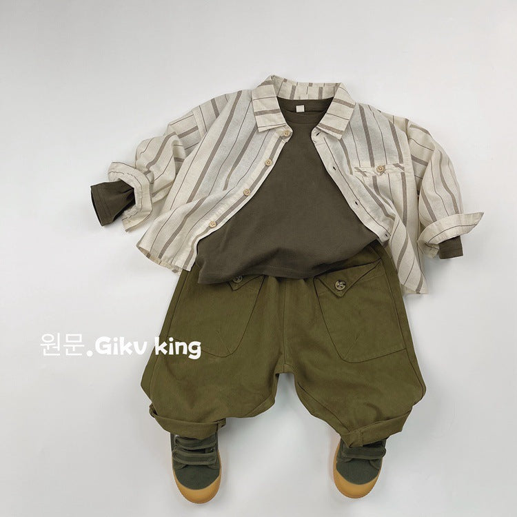 キッズ フラップポケット ルーズ ロングパンツ【mh0014599】