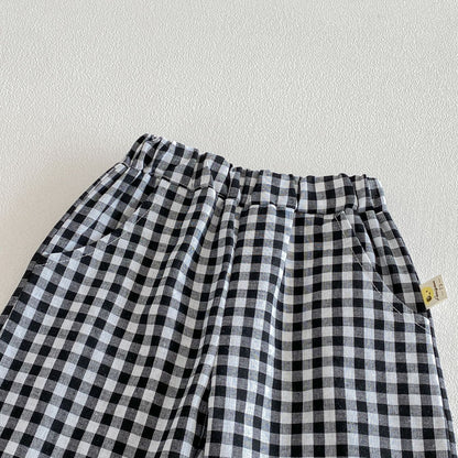 Check Sleeveless Wide Pants Set ギンガムチェック ノースリーブ セットアップ【mh0012708】
