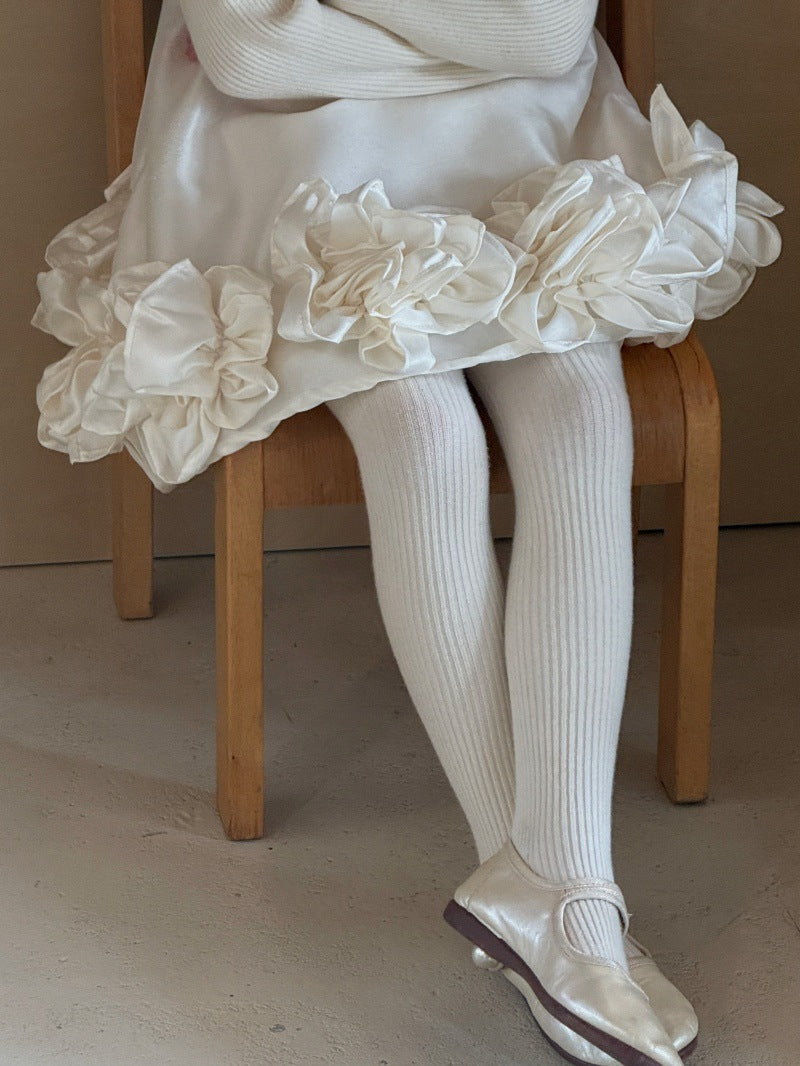 Kids' 3D Floral Ruffled Hem Sleeveless Dress [mh0014083]
