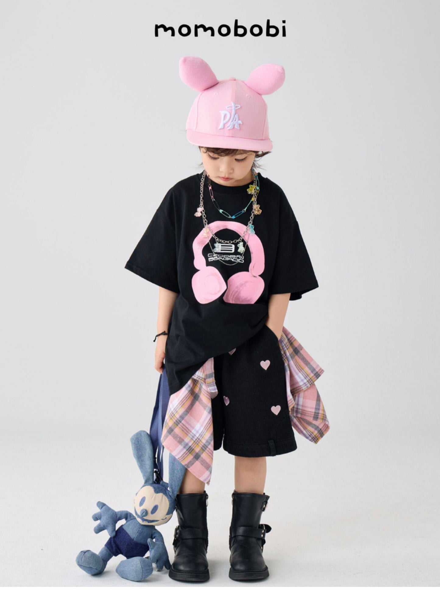 Gummy Bear Multi-Chain Accessory 安全ピン ベア 3連チェーン ネックレス【mh0013009】
