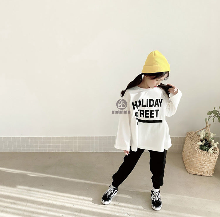 Holiday Street Graphic T-shirt & Pants Set ロゴ 長袖Tシャツ パンツセット【mh0012643】