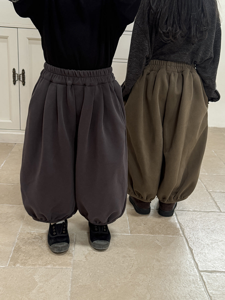 Kids' Pleated Sweat Balloon Long Pants [mh0014784]