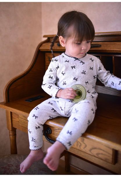 長袖パジャマセット リボン/ハートプリント【mh0011720】