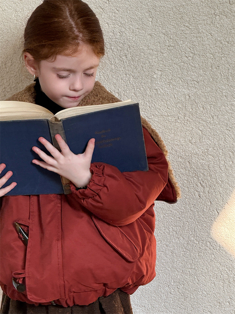 ジャケット 中綿 ボア襟 ダッフル風 トグルボタン ショート丈 アウター【mh0011615】