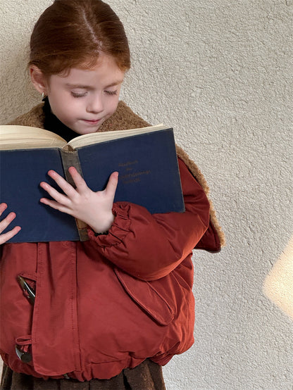 ジャケット 中綿 ボア襟 ダッフル風 トグルボタン ショート丈 アウター【mh0011615】