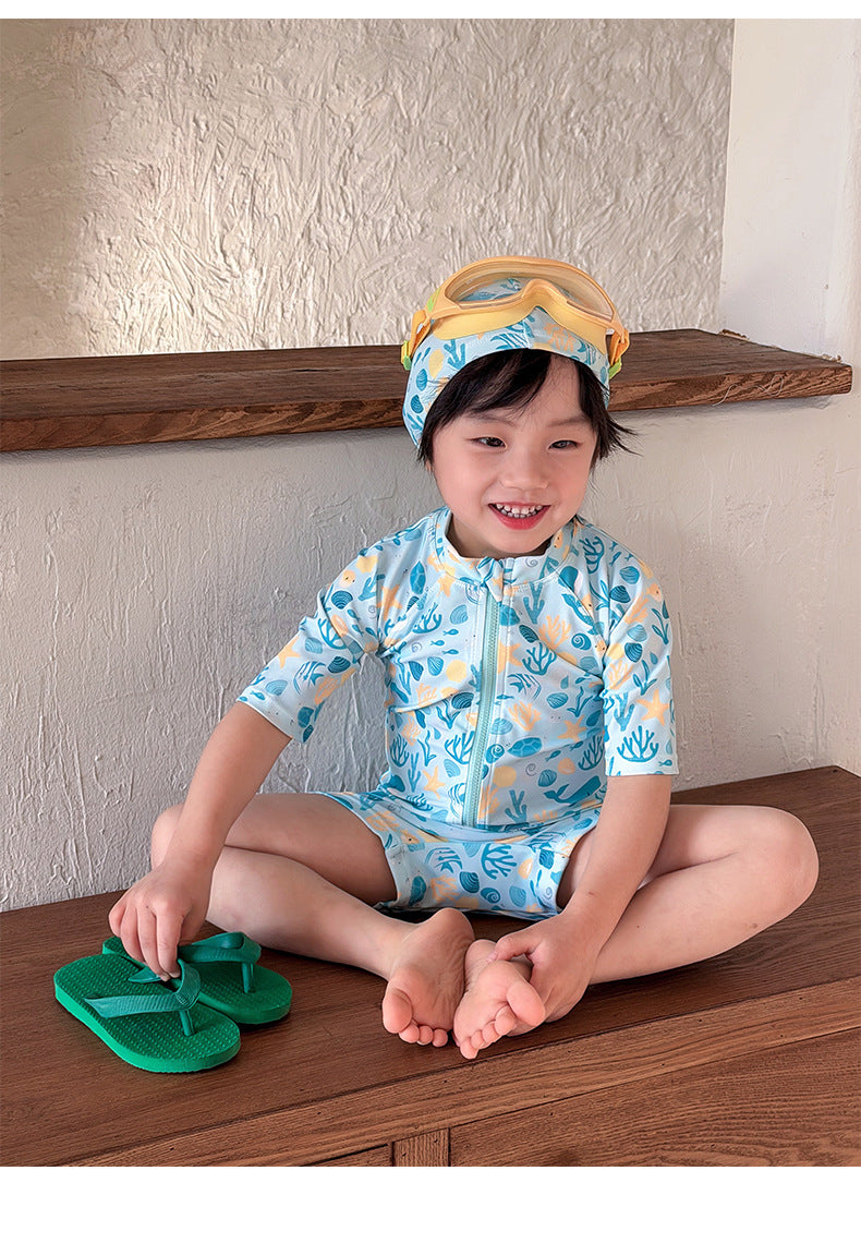 UPF50+ Printed Short Sleeve Swimsuit mh0012589
