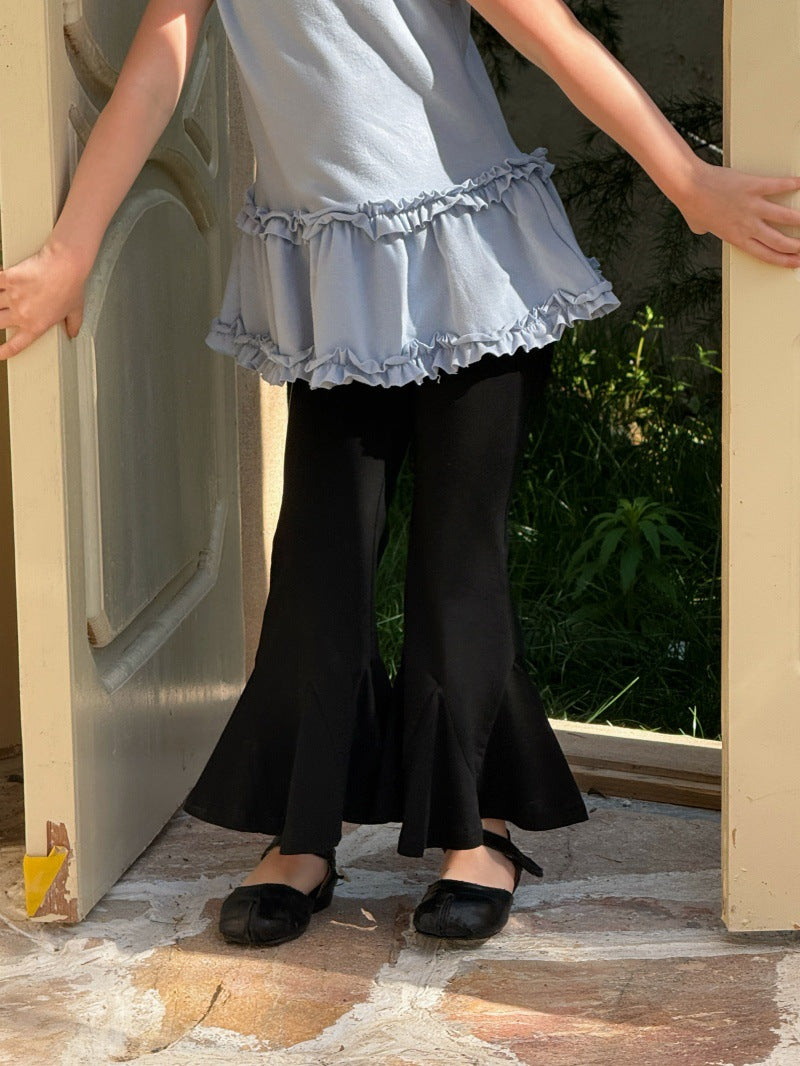 Knit High-Waisted Flared Pants フレア ロングパンツ【mh0013263】