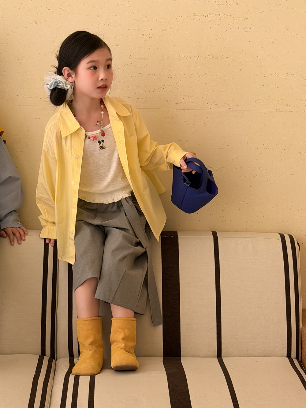 Crinkle Cotton Long Sleeve Shirt [mh0012512]