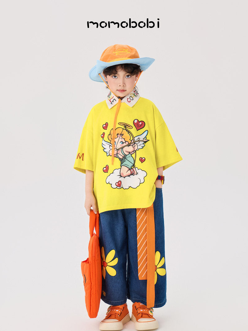 Graphic Angel Tee 天使プリント 半袖Tシャツ【mh0012994】