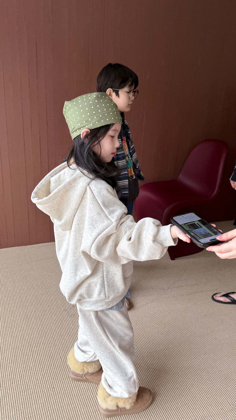 スウェットセットアップ キッズ 裏起毛 ノーム柄 フード付 厚手 ゆったり【mh0011656】