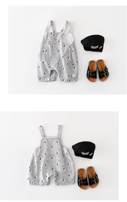 Puppy Graphic Overalls