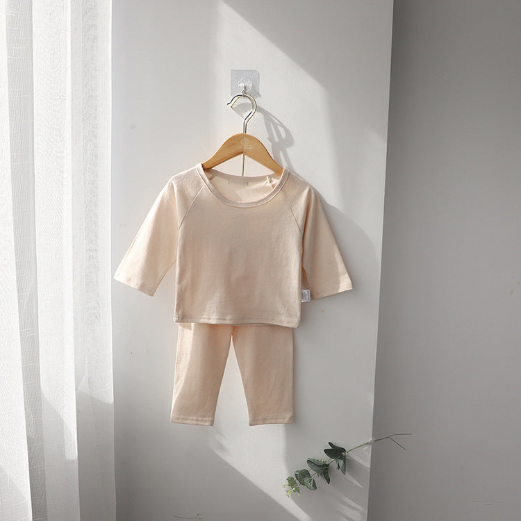 Raglan Sleeve Cotton Lounge Set コットン 無地 ラランスリーブ セットアップ【mh0012667】