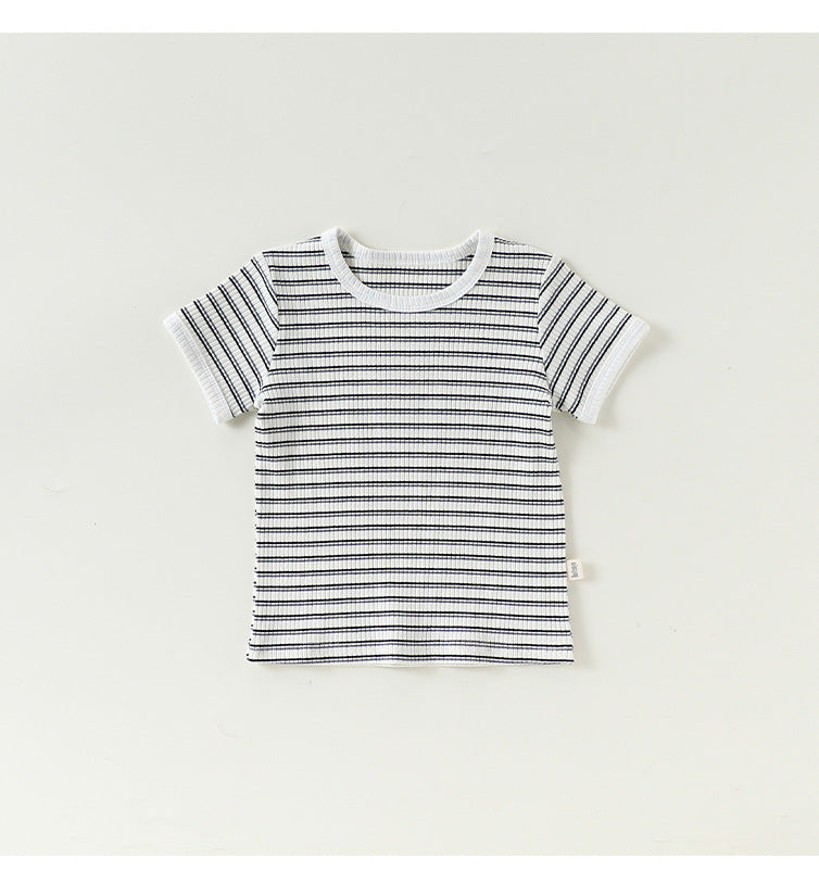 Striped Tee & Shorts Set ボーダー 半袖Tシャツ ショートパンツ セット【mh0013033】
