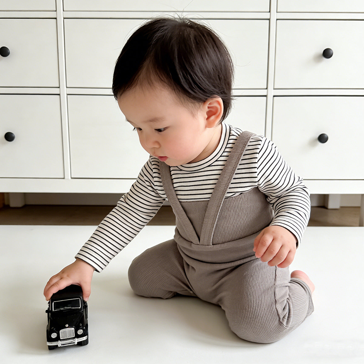 Strap High Waist Baby Jumpsuit ベビー サロペット ロンパース【mh0012497】