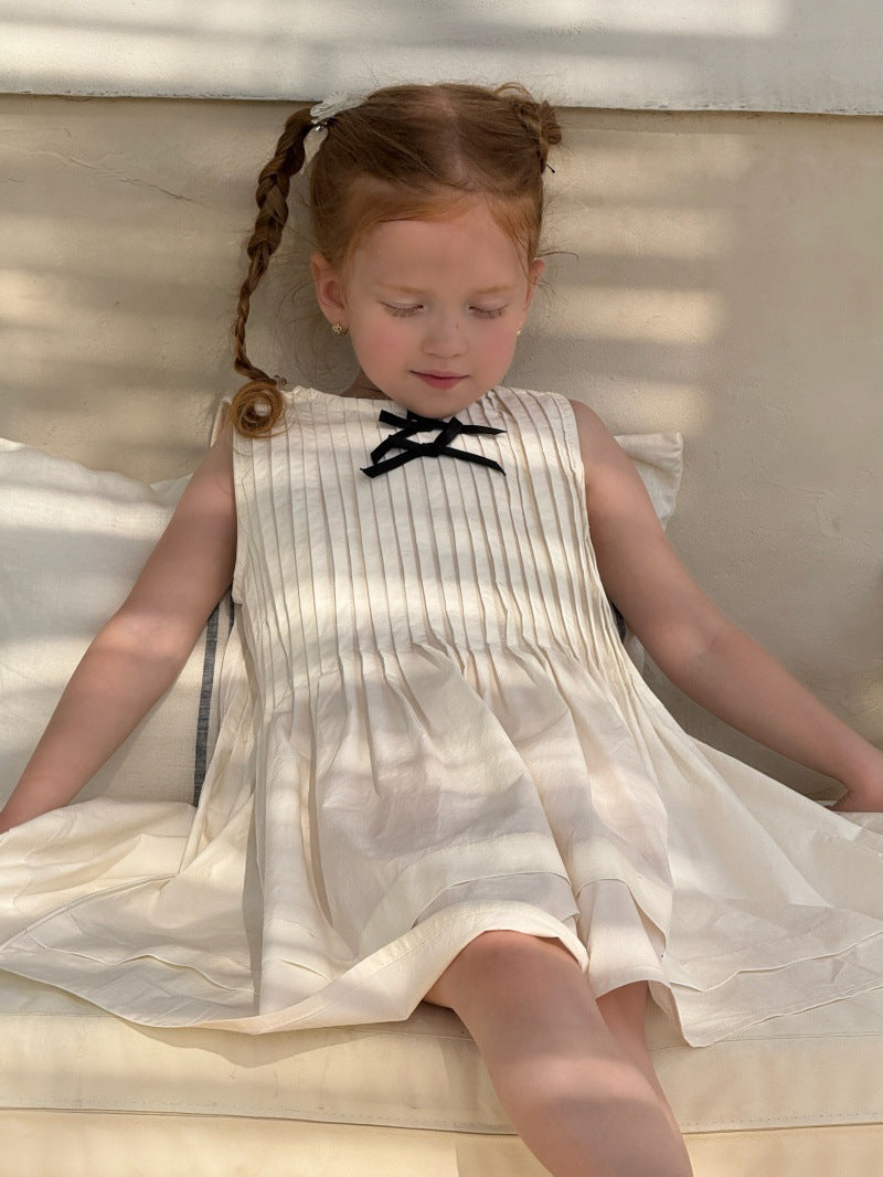 Sleeveless Pleated Princess Dress ピンタック ノースリーブワンピース【mh0013248】