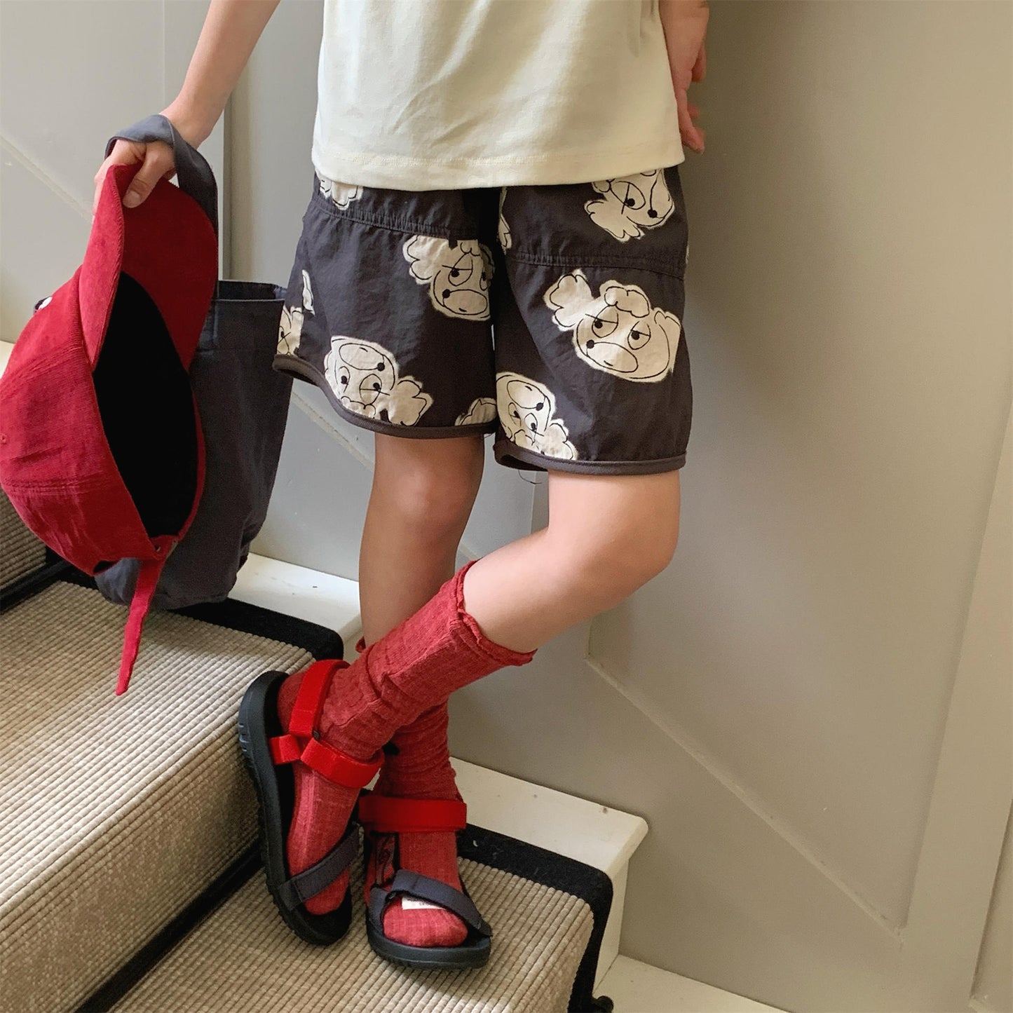 Dog Clock Graphic Cotton Shorts グラフィック ショートパンツ【mh0012649】