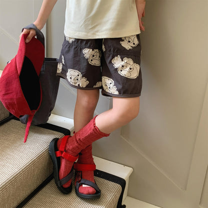 Dog Clock Graphic Cotton Shorts グラフィック ショートパンツ【mh0012649】