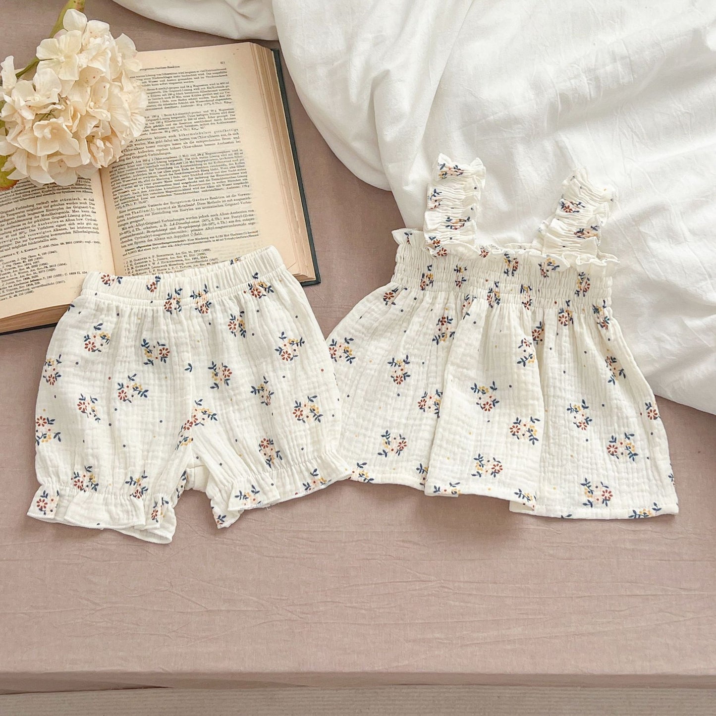 Floral Ruffle Camisole Bloomer フリル キャミソール ブルマ【mh0013159】