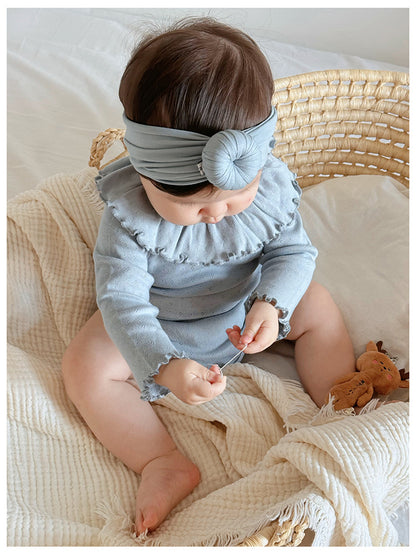 Ruffle Collar Bodysuit フリルカラー 長袖ロンパース【mh0013031】