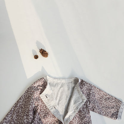 Floral Print Lace Trim Cardigan 花柄 レーストリム カーディガン【mh0012631】