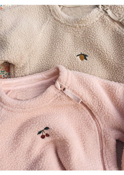 アウタージャンプスーツ ボアフリース 刺繍 防寒 ジップアップ【mh0011711】