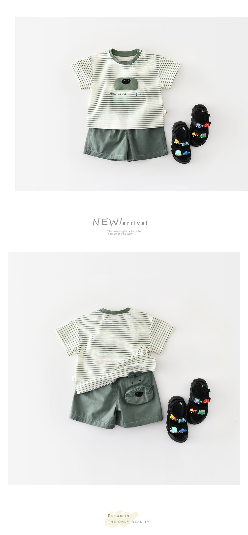 Animal Stripe Tee ボーダー ドッグノーズ 半袖Tシャツ【mh0012863】