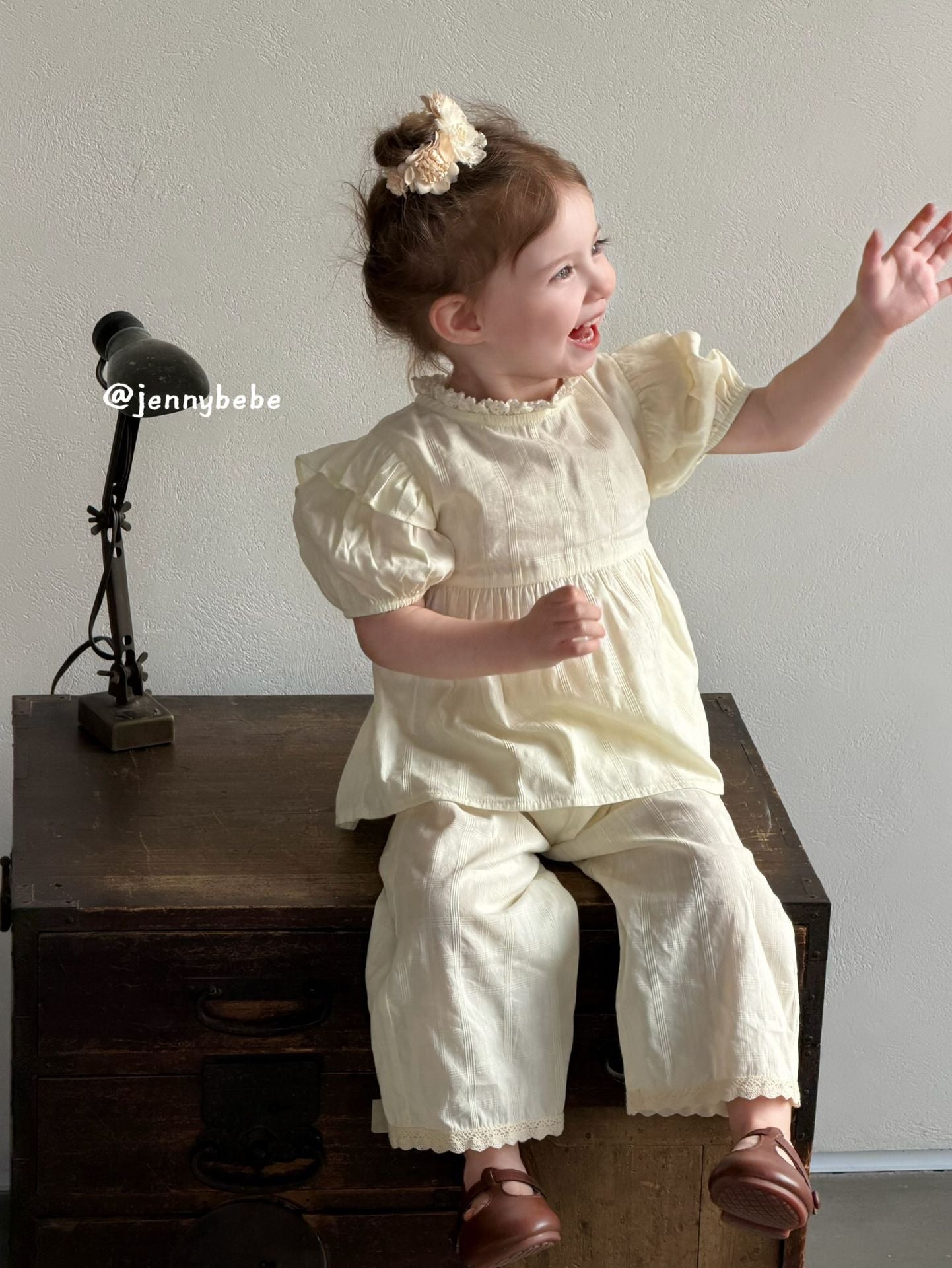 Puff Sleeve Top and Pants Set [mh0012533]