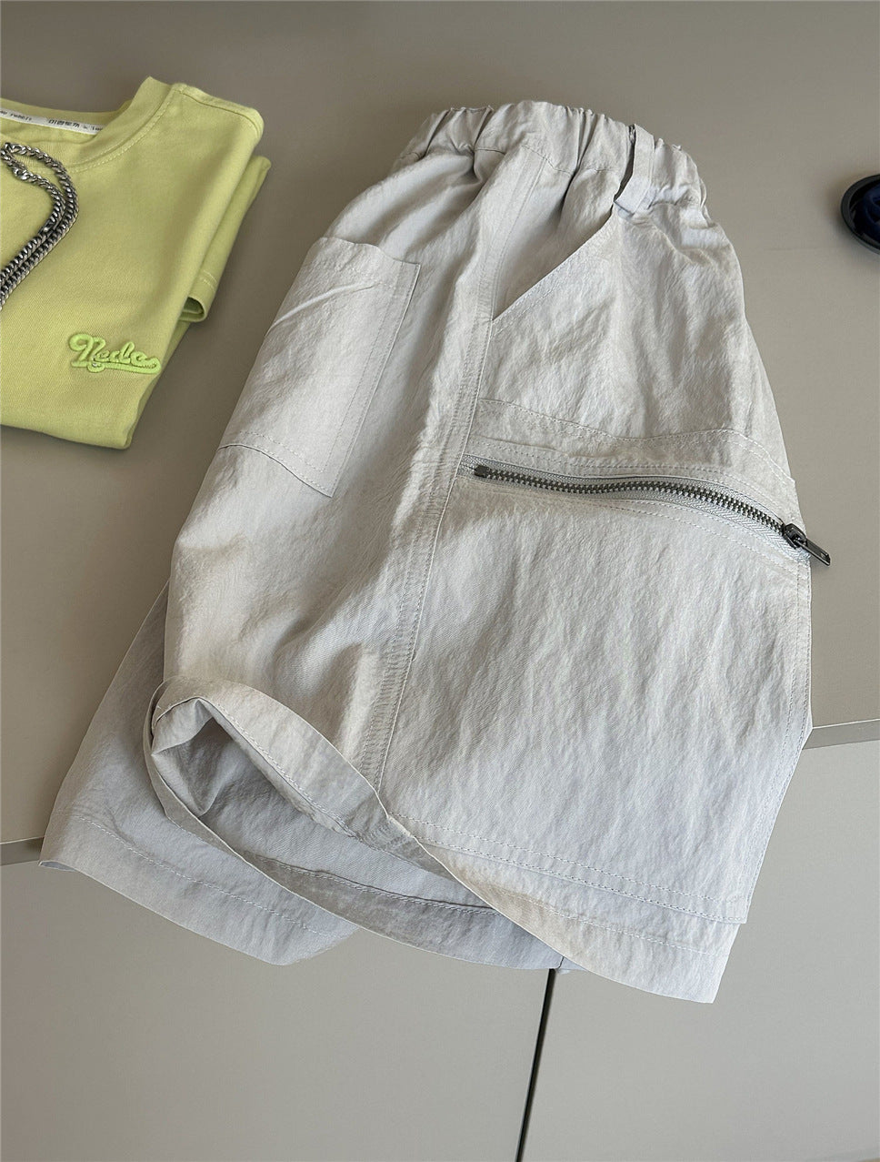 Cooling Zip Shorts 無地 ハーフパンツ【mh0012959】