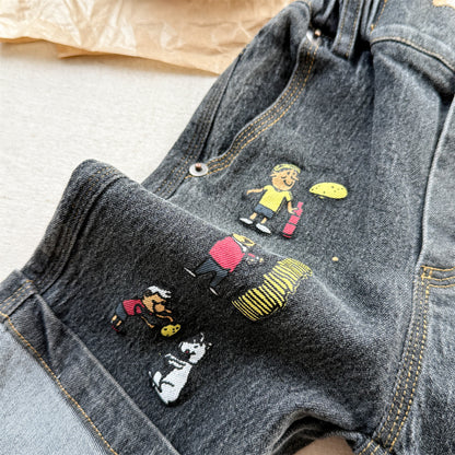 Graphic Denim Shorts ワークデニム ハーフパンツ【mh0013222】