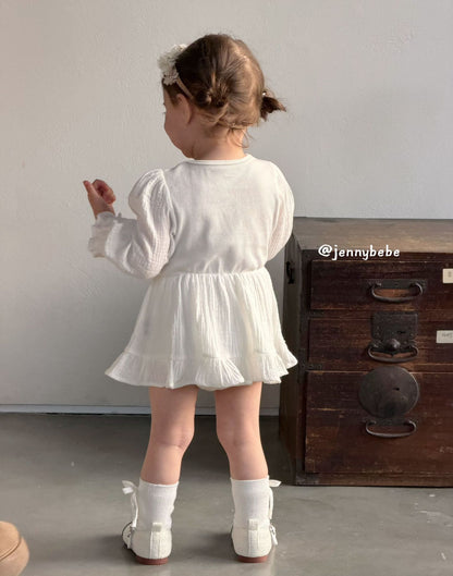 Gauze Puff Sleeve Romper ガーゼ パフスリーブ ロンパース【mh0012527】